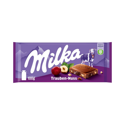 MILKA Chocolate Milk with Raisin & Nuts 100g