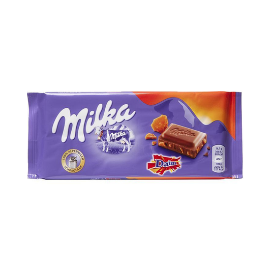 MILKA Milk Chocolate Bar Daim, 100g
