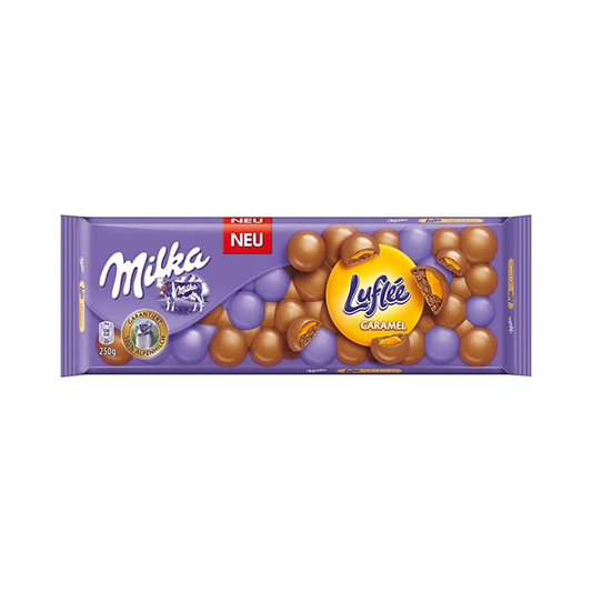 MILKA Milk Chocolate Bar Luflee Caramel, 250g