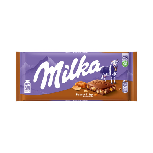 MILKA Milk Chocolate Bar Peanut Crispy Caramel 90g