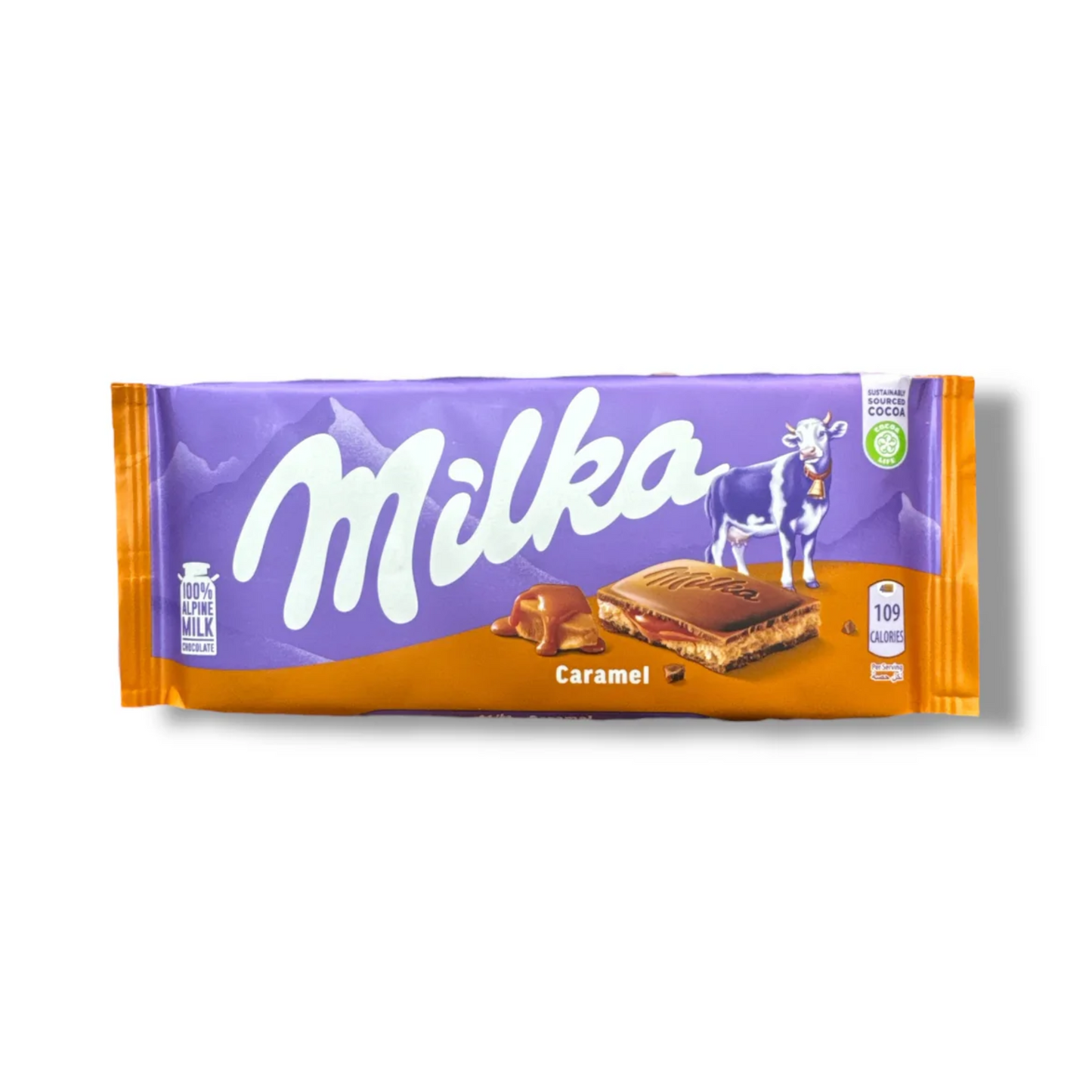 MILKA Milk Chocolate Bar with Caramel 100g