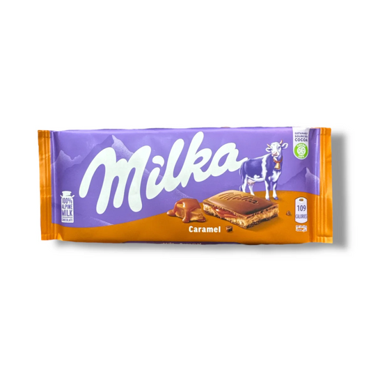 MILKA Milk Chocolate Bar with Caramel 100g