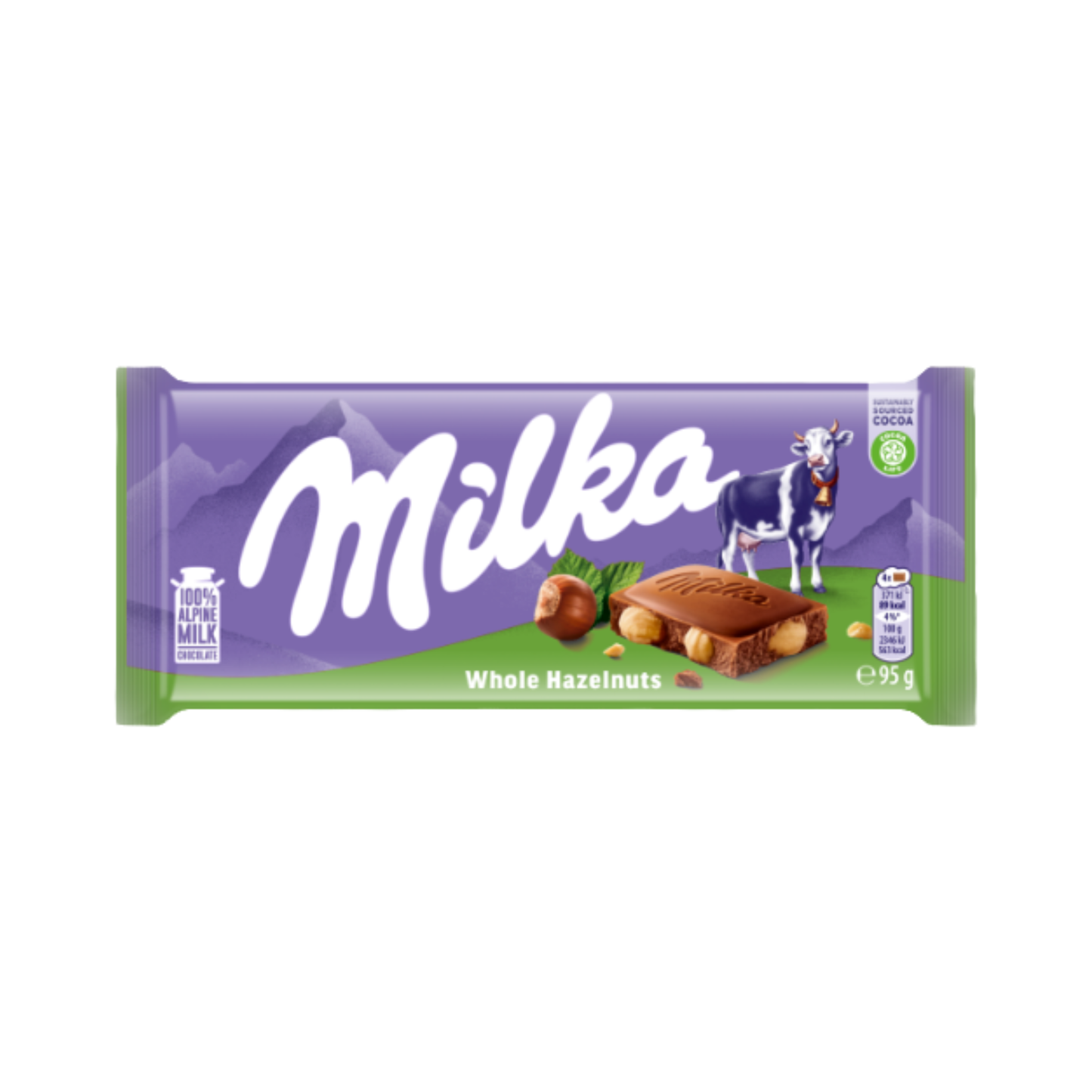MILKA Milk Chocolate Bar with Hazelnuts, 90g