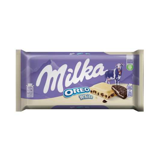 MILKA White Chocolate Bar Oreo, 100g