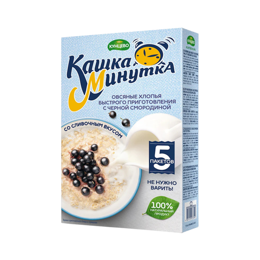 MINUTKA Instant Oatmeal with Blackberry and Cream, 185g