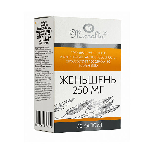 MIRROLLA Zhenshen (Ginseng) 250mg, 30tabs