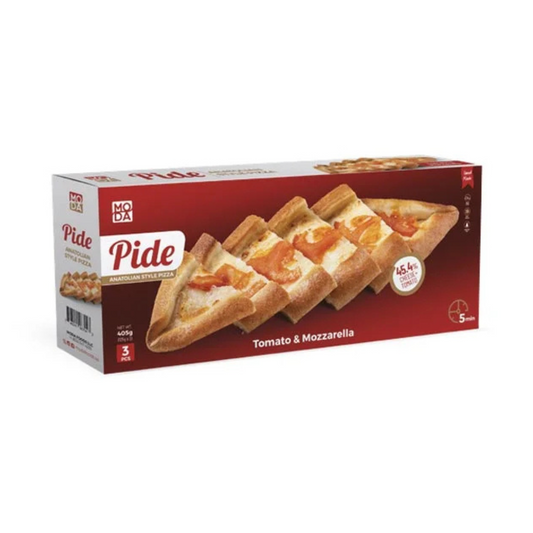 MODA Pide with Mozzarella and Tomato, (3x135g)