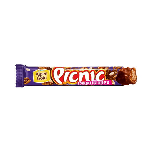 PICNIC Walnut Chocolate Candy Bar, 52g