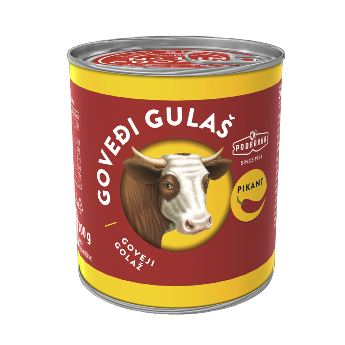 PODRAVKA Canned Meat Beef Goulash Spicy, 300g
