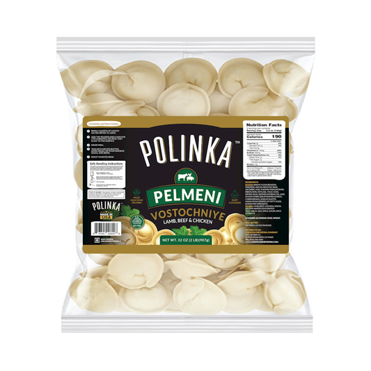 POLINKA Vostochniye Pelmeni (Dumplings) Frozen, 907g
