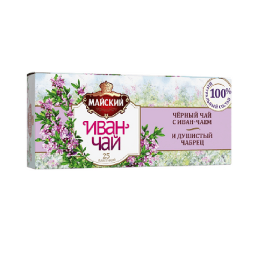 MAYSKIY Black Tea with Ivan-Chai Willowherb and Thyme, 25tb