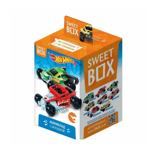 SWEET BOX Fruit Jelly Marmalade Hot Wheels with Toy, 10g