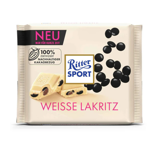 RITTER SPORT White Chocolate Weisse Lakritz 100g