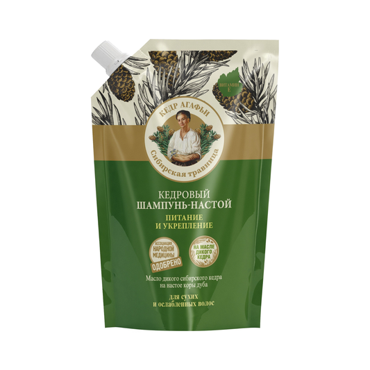 RECEPTI AGAFI Cedar Infusion Shampoo for Nourishment and Strengthening, 500ml
