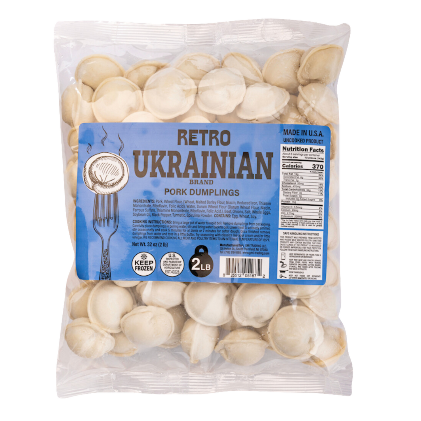 RETRO Ukrainian Pork Dumplings (Pelmeni), 908g