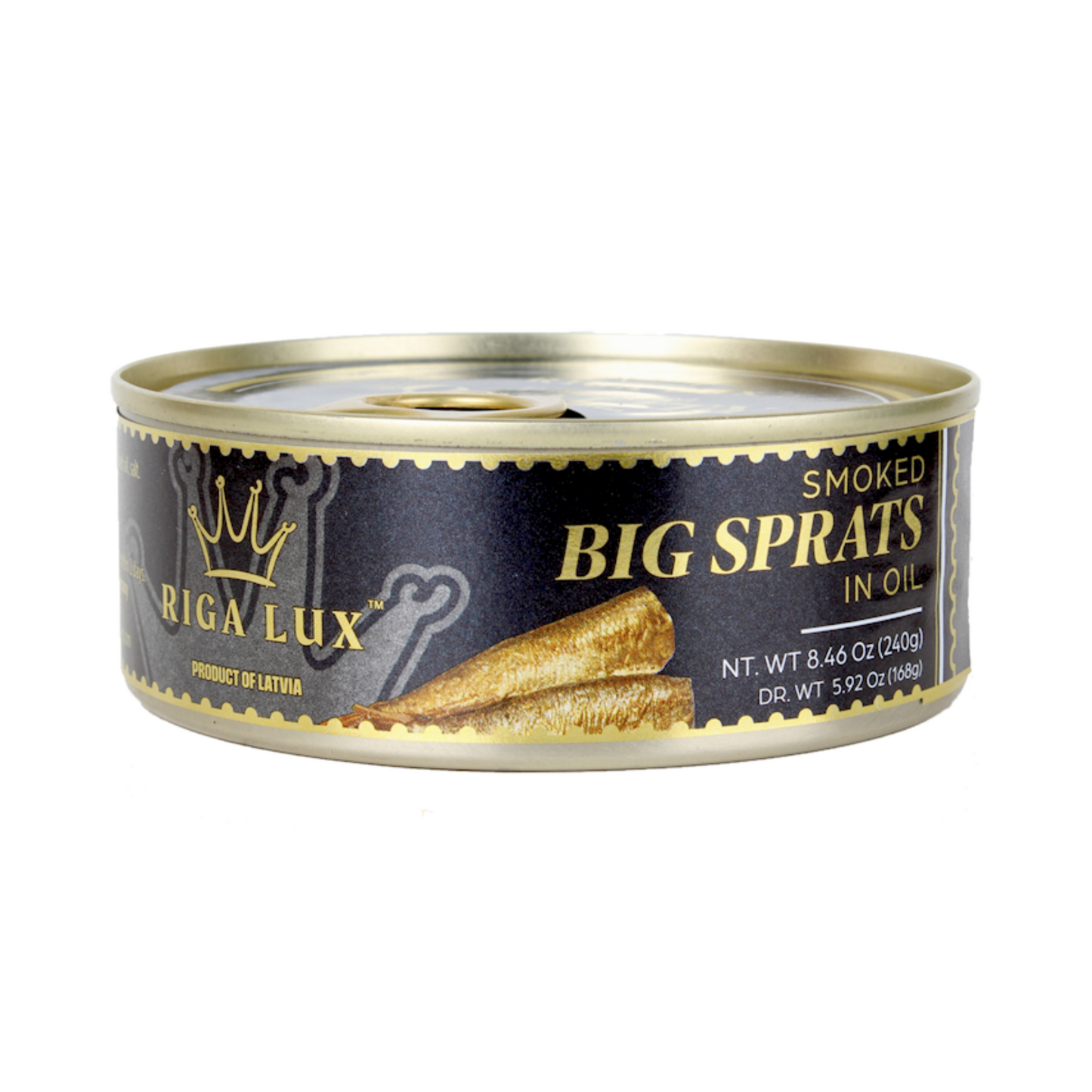 RIGA LUX Smoked Big Sprats in Oil, 240g