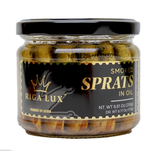 RIGA LUX Smoked Sprats in Oil (Glass), 250g