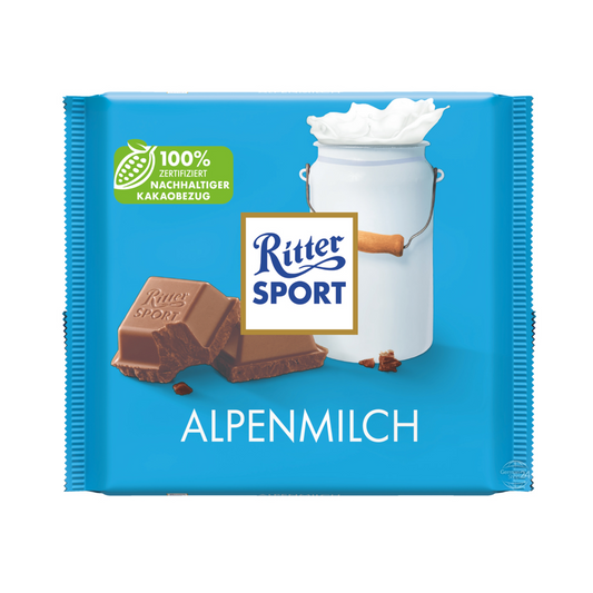 RITTER SPORT Alpine Milk Chocolate 100g