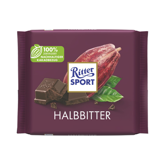 RITTER SPORT Dark Chocolate 50% Cocoa 100g