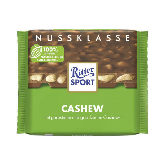 RITTER SPORT Milk Chocolate Whole Cashew 100g