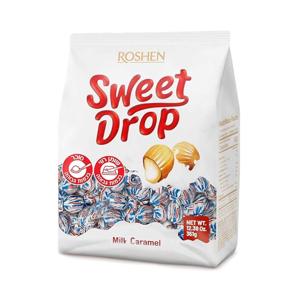 ROSHEN Milk Caramel Sweet Drop Candy, 351g