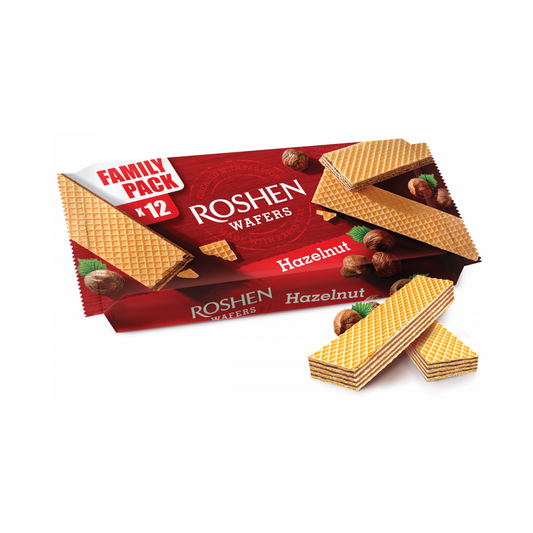 ROSHEN Wafers with Hazelnut Filling, 216g