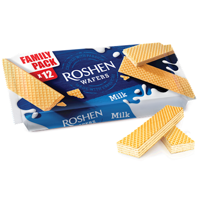 ROSHEN Вафли с молочной начинкой, 216г