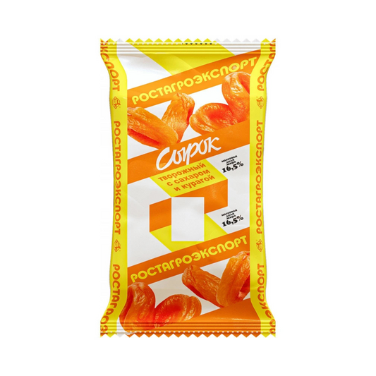 ROSTAGROEXPORT Farmer Cheese Dessert Apricot (Syrok), 90g