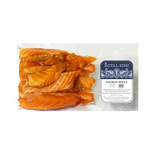 ROYAL FISH Cold Smoked Salmon Bellies, 454g