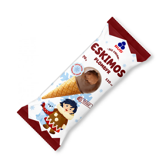 RUD Eskimos Chocolate Ice Cream Cone, 70g