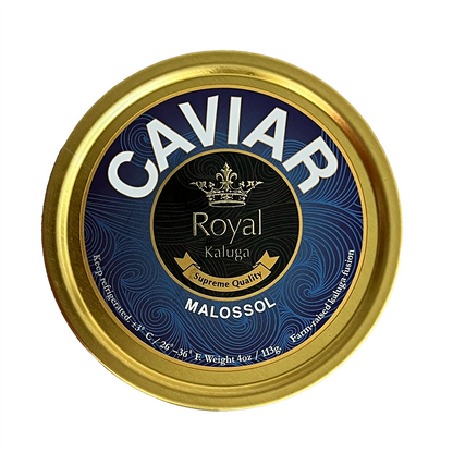 Royal Kaluga Fusion Farm-raised Malossol Black Caviar (Supreme Quality), 113g