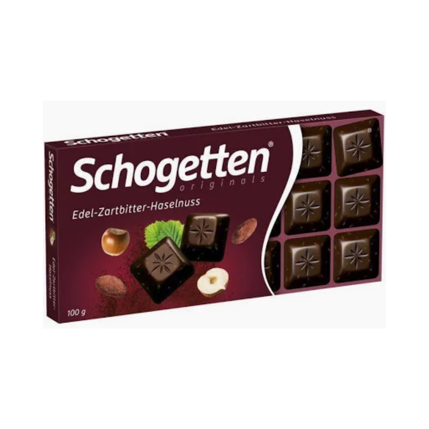 SCHOGETTEN Dark Chocolate Hazelnuts, 100g