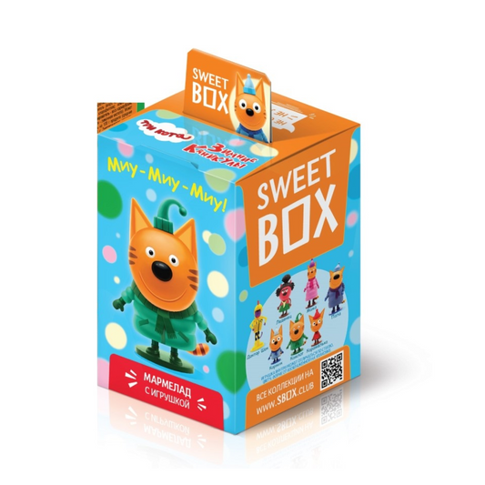 SWEET BOX Fruit Jelly Marmalade "3 Cats" with Toy, 10g