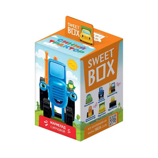 SWEET BOX Fruit Jelly Marmalade "Blue Tractor" with Toy, 10g