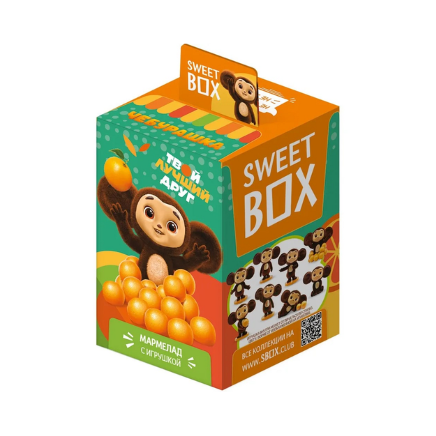 SWEET BOX Fruit Jelly Marmalade "Cheburashka" with Toy, 10g