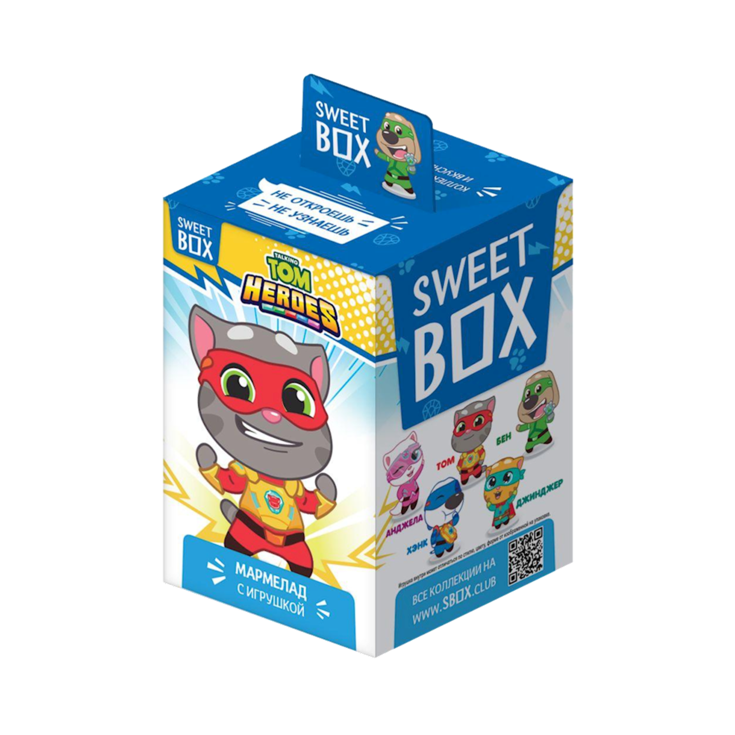 SWEET BOX Fruit Jelly Marmalade "Talking Tom" with Toy, 10g