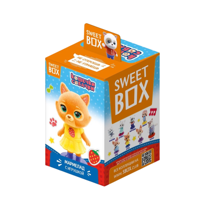 SWEET BOX Fruit Marmalade with Toy Kittens & Puppies, 10g