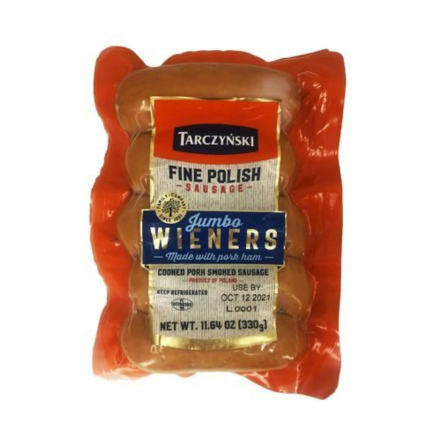 TARCZYNSKI (Pre-Pk) Polish Smoked Jumbo Wieners with Pork Ham, 330g