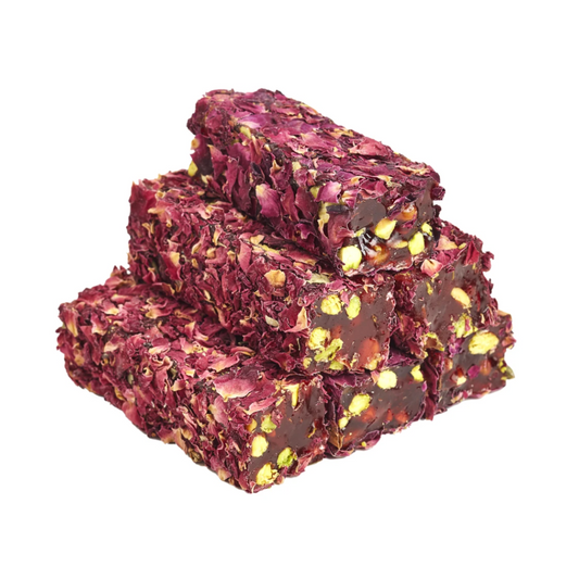 TDKF Pomegranate Turkish Delight with Pistachio and Rose Petals, by lb