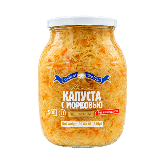 TESCHINI RECEPTI Sauerkraut with Carrot Kosher, 840ml