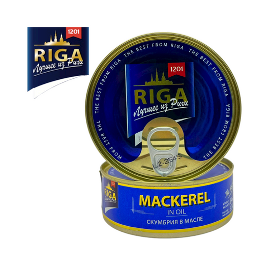 THE BEST OF RIGA Smoked (E/O) Mackerel in Oil 240g