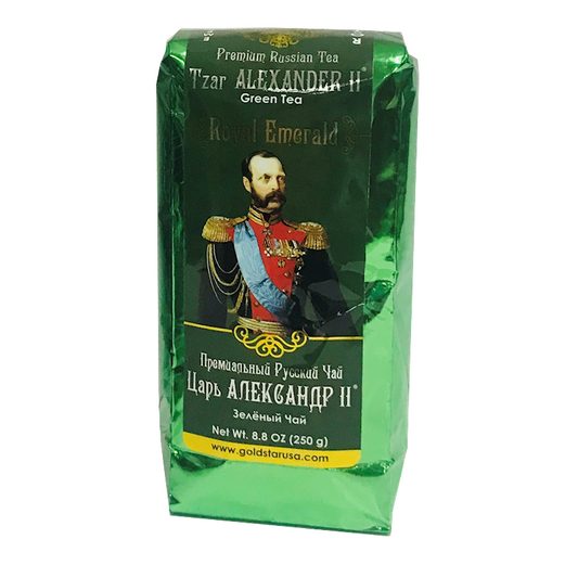 ЦАРЬ АЛЕКСАНДР II Королевский Зелёный чай листовой, 250г