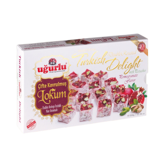 UGURLU Pomegranate Lokum with Pistachio, 350g
