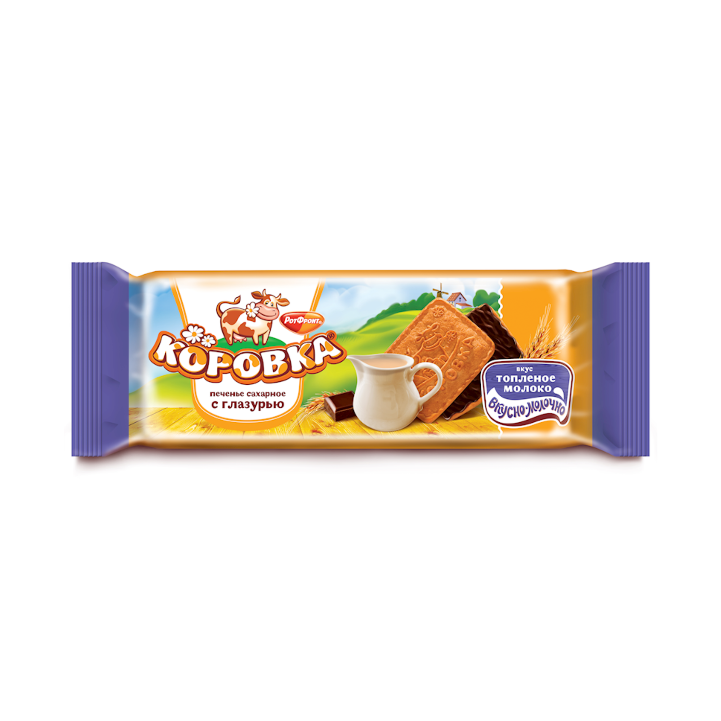 UNICONF Korovka Cookies Baked Milk in Chocolate Glazed 100g