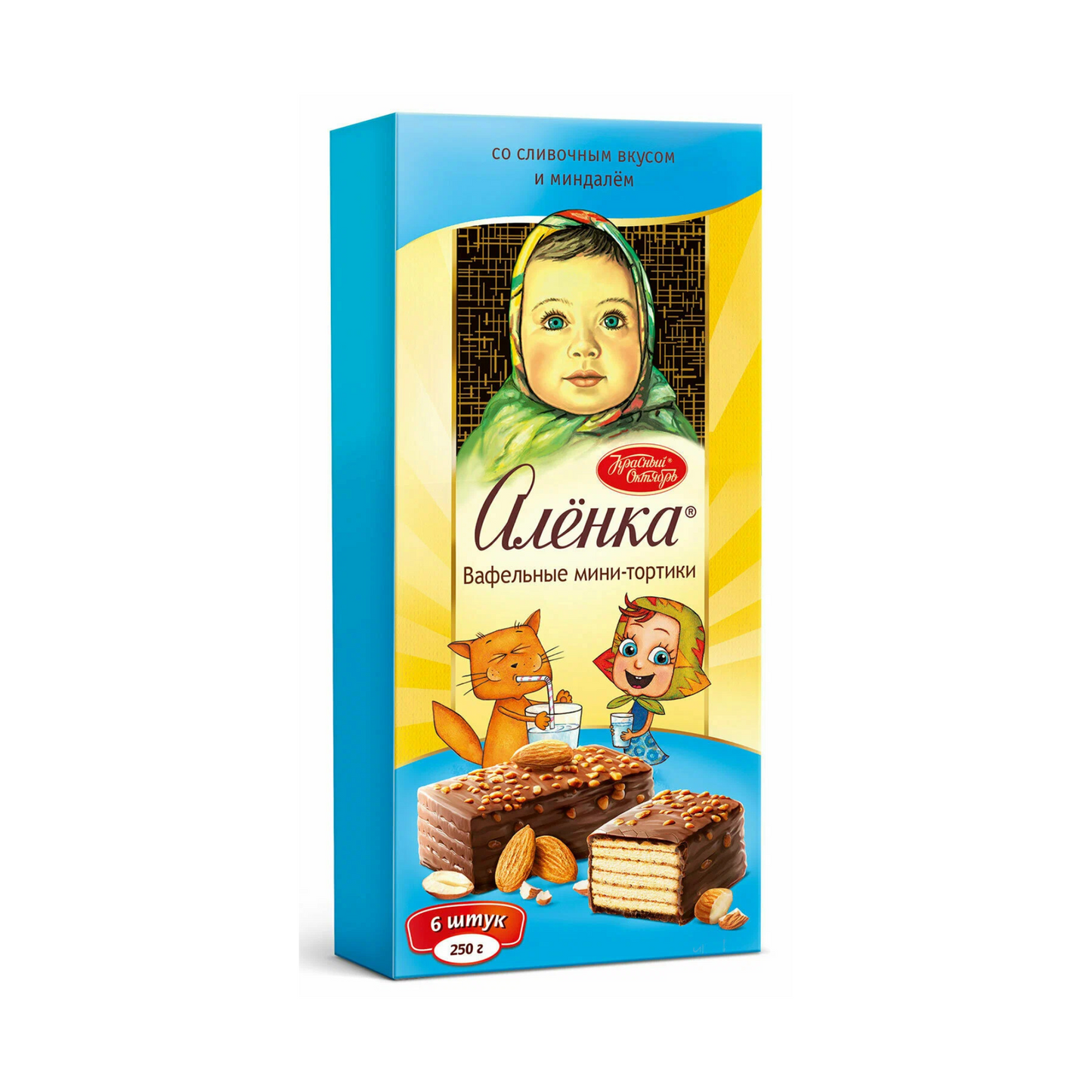 UNICONF "Alenka" Wafer Mini Cakes with Cream Flavor and Almond 250g