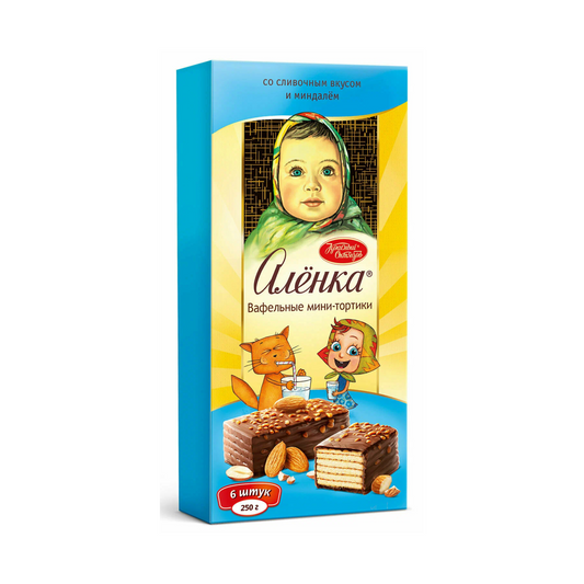 UNICONF "Alenka" Wafer Mini Cakes with Cream Flavor and Almond 250g