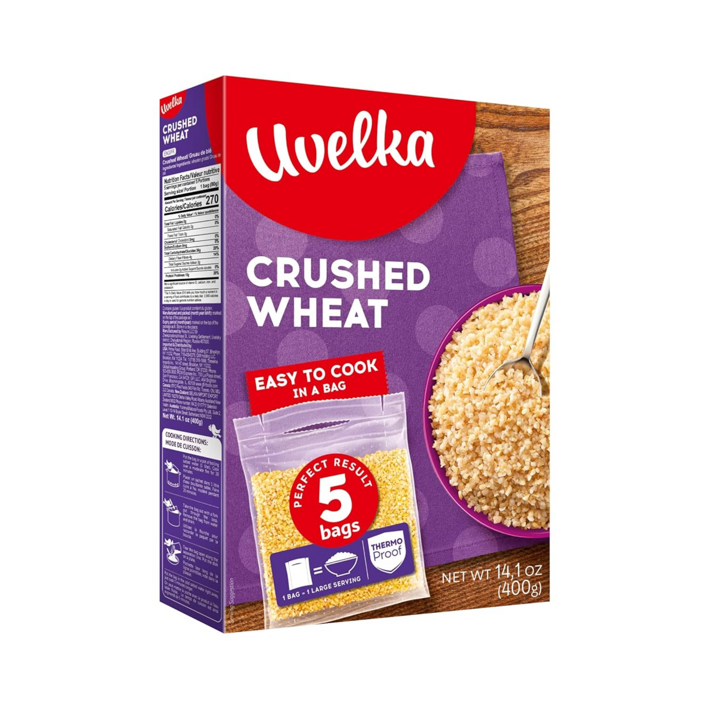UVELKA Wheat Grains (Boil Bag), 5x80g