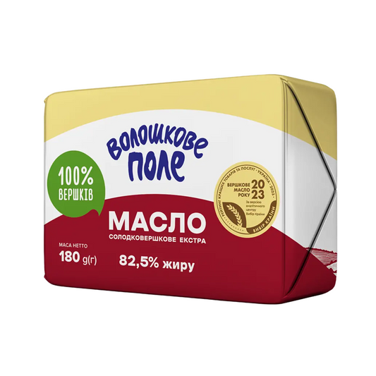 VOLOSHKOVE POLE Extra sweet cream butter 82,5% fat, 180g