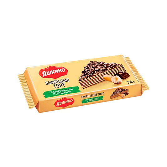 YASHKINO Wafers Cake (Choco Glazed) with Nuts 250g
