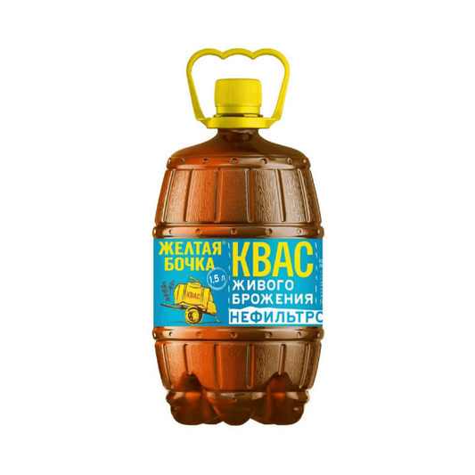 ЖЁЛТАЯ БОЧКА Квас нерафинированный, 1500мл
